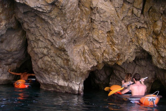 Amalfi Coast Kayak Tours from Marina del Cantone - Transparent kayaks and sea conditions