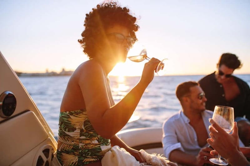 Amalfi Coast Shared Sunset Cruise: Swim, Drinks & Views - From Amalfi toward the coast