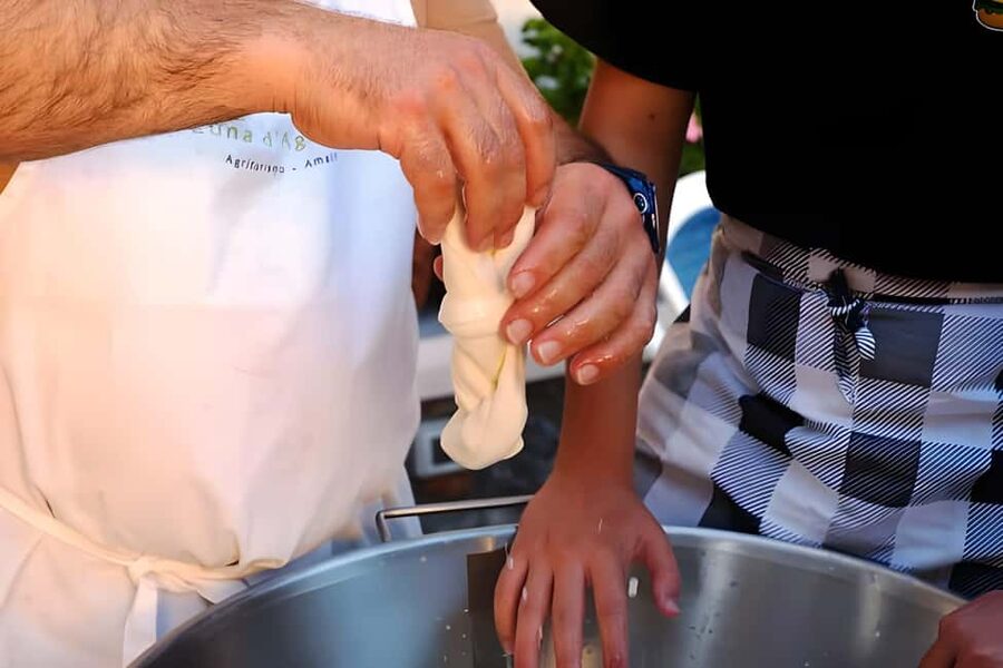 Amalfi: Milk the cows, Make Pasta, Mozzarella and Tiramisù! - Take in the view near Castello Lauritano