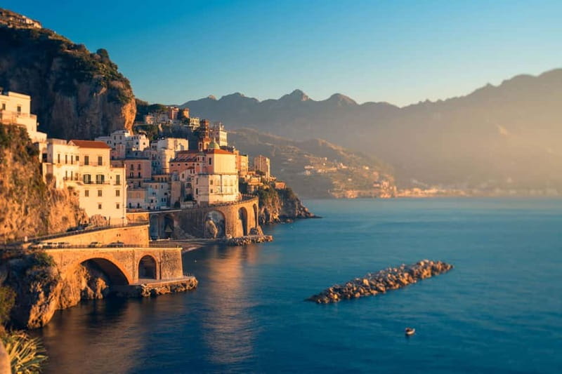 Amalfi: Sunset Boat Tour with Fruit and Drinks - Furore Fjord and the western basin