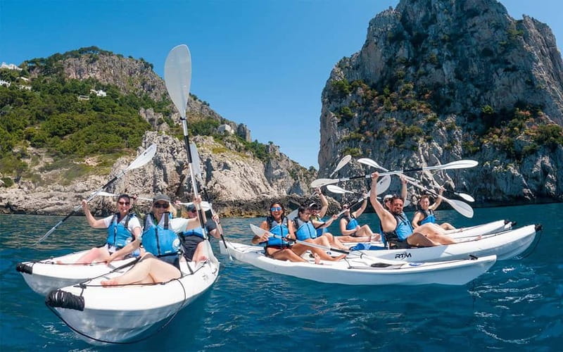 Capri: Caves and Beaches Kayaking Tour with GoPro Photos - Passing through the Arch of the Star