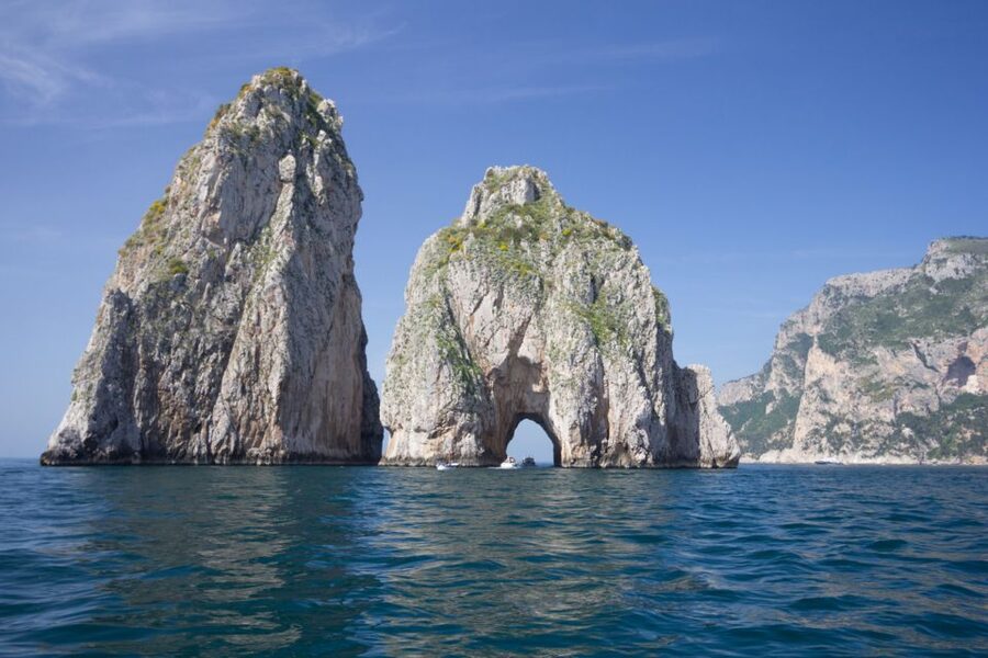 Capri: Island Sightseeing Tour with Blue Grotto Stop - Faraglioni, the Natural Arch, and the sea caves
