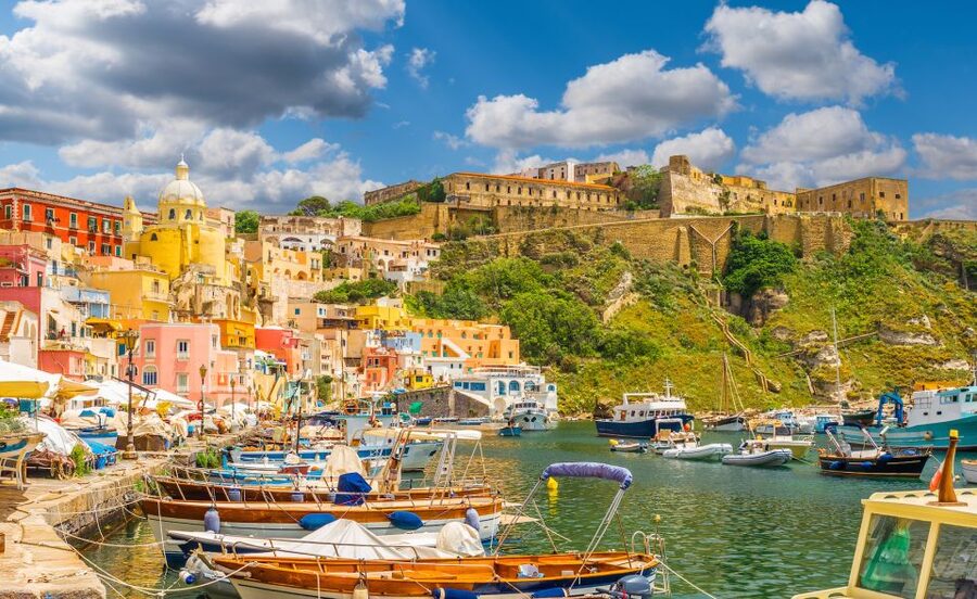 From Sorrento: Ischia and Procida Boat Tour - Ischia by sea, from Maronti Beach to the Green Cave