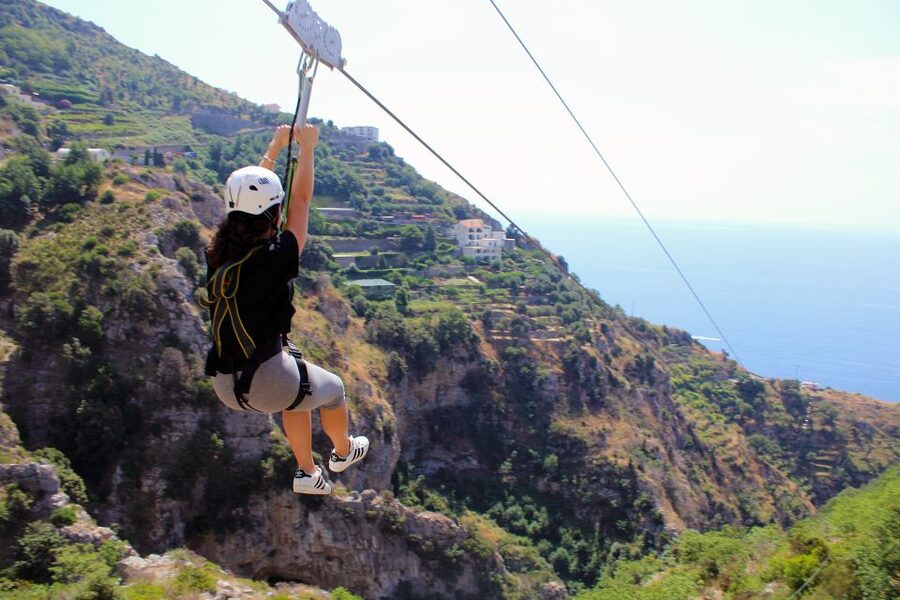 Furore: Flight of the Angel Zipline Experience - The route, from Schiato to Punta Tavola