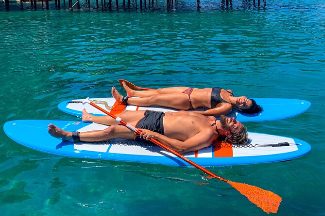 Small group paddle boarding tour to Bagni Regina Giovanna - A short lesson before the open-water paddle