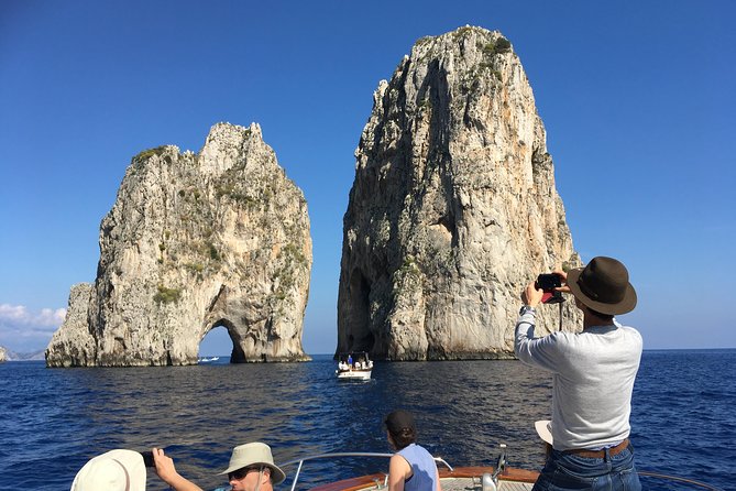 Sorrento: Capri Select Boat Trip with Swim, Drinks & Pick Up - Swimming near Marina Piccola and the Faraglioni